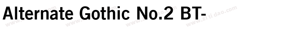 Alternate Gothic No.2 BT字体转换
